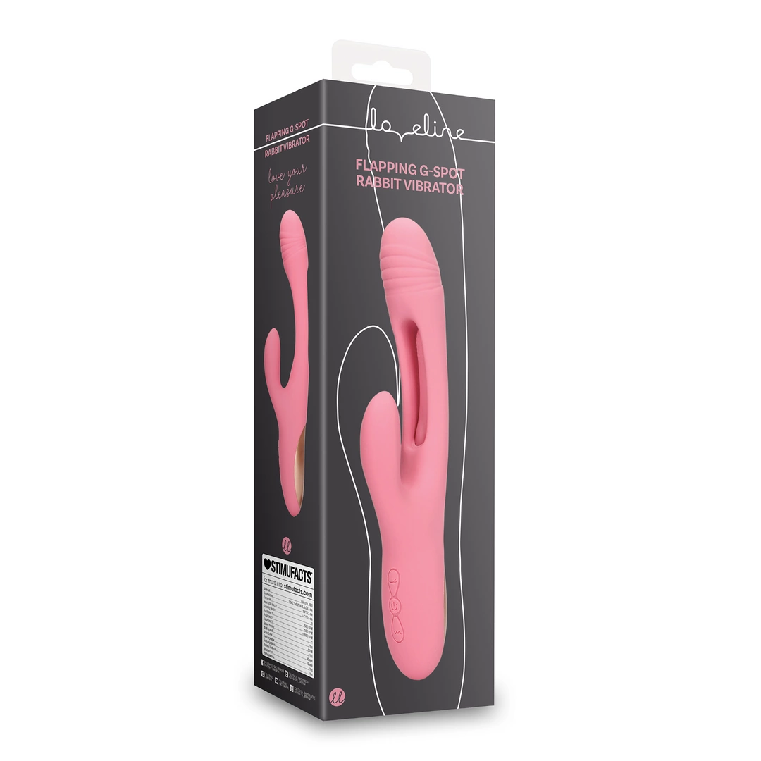 Вибратор-кролик Loveline G-spot Fluttering, 24.8 см (розовый)