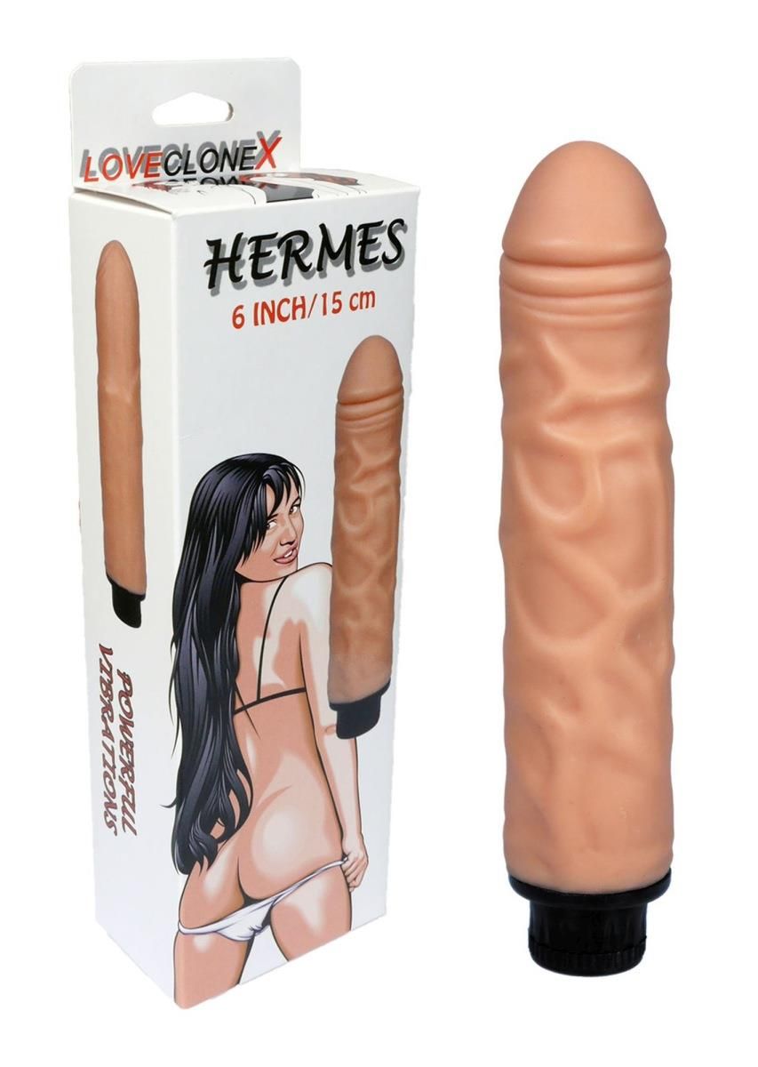 Вибратор B - Series Real Hermes 6", 20 см (телесный)