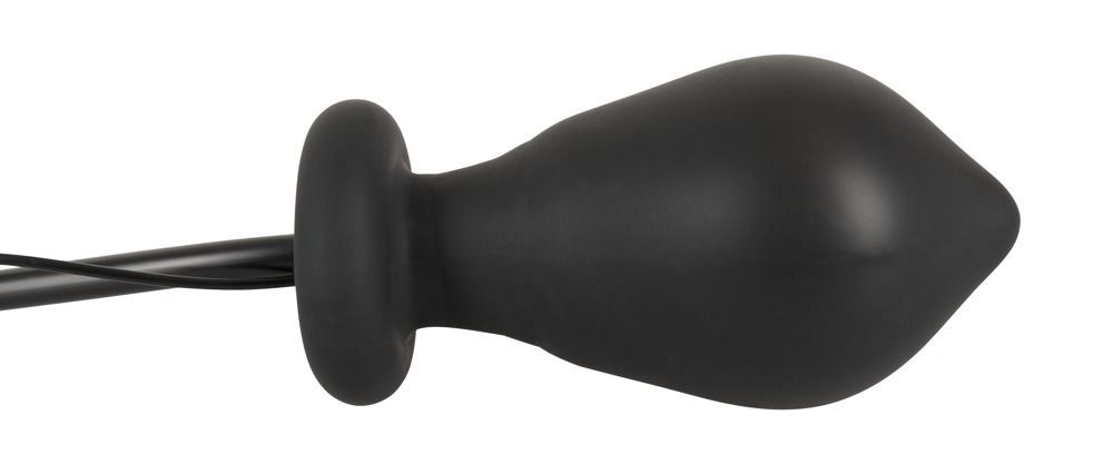 Анальна пробка Orion Inflatable + Vibrating Butt Plug, 12.2 см (чорний)
