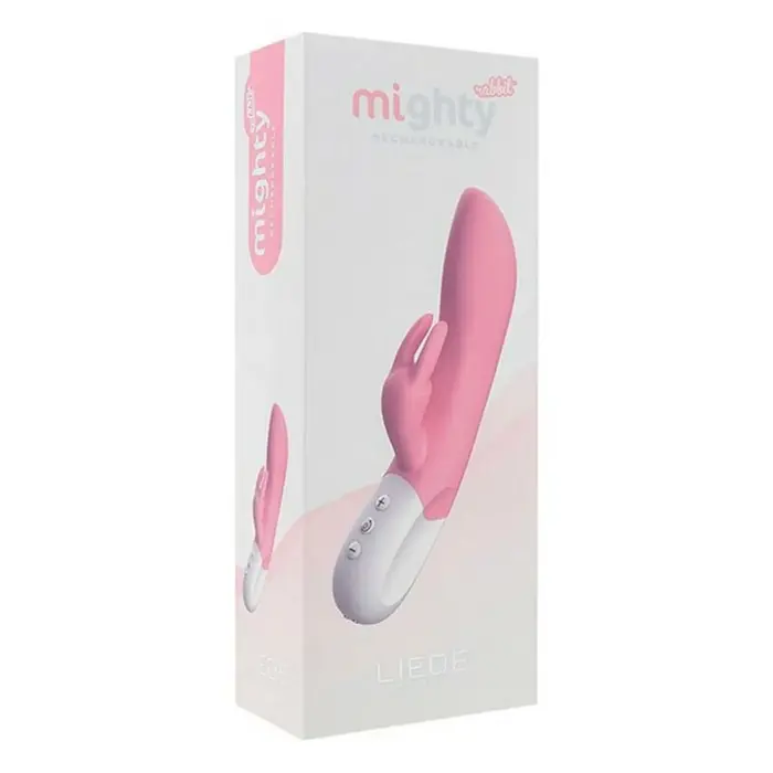 Вибратор-кролик Liebe Pleasure Toys Mighty Rechargeable Rabbit, 21.5 см (светло-розовый)