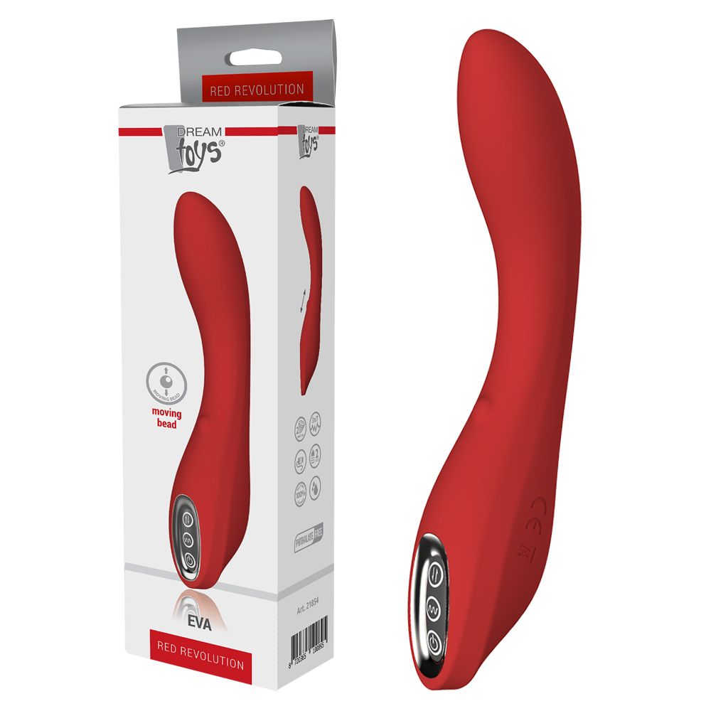 Вибратор Dream Toys Red Revolution Eva, 21 см (красный)