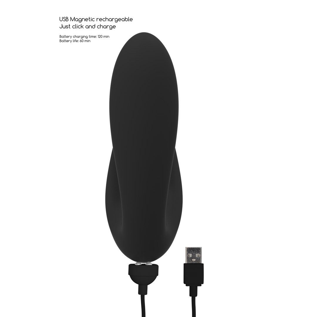Вакуумный стимулятор клитора с вибрацией Desirable Bendable Air Pulse (черный)