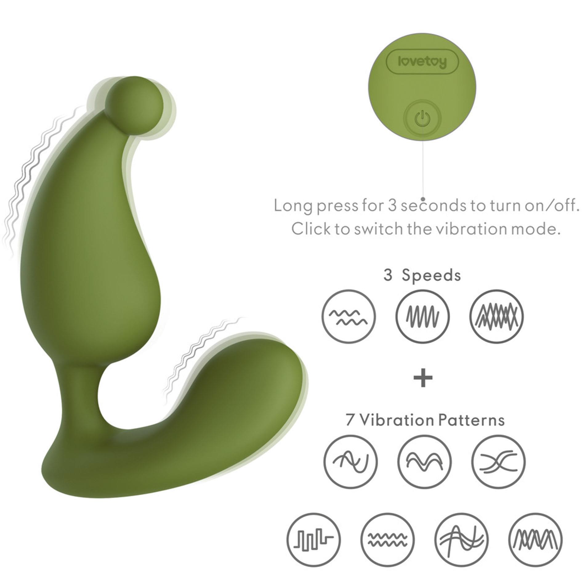 Массажер простаты L'Allure Apex, 10.5 см (зеленый)