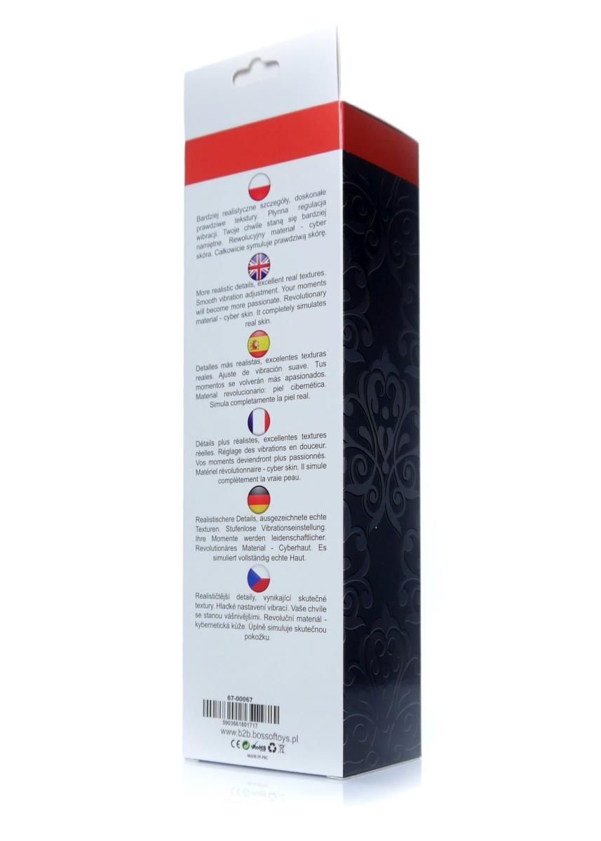 Вибратор реалистичный Boss Real Skin, 22.5 см (телесный)