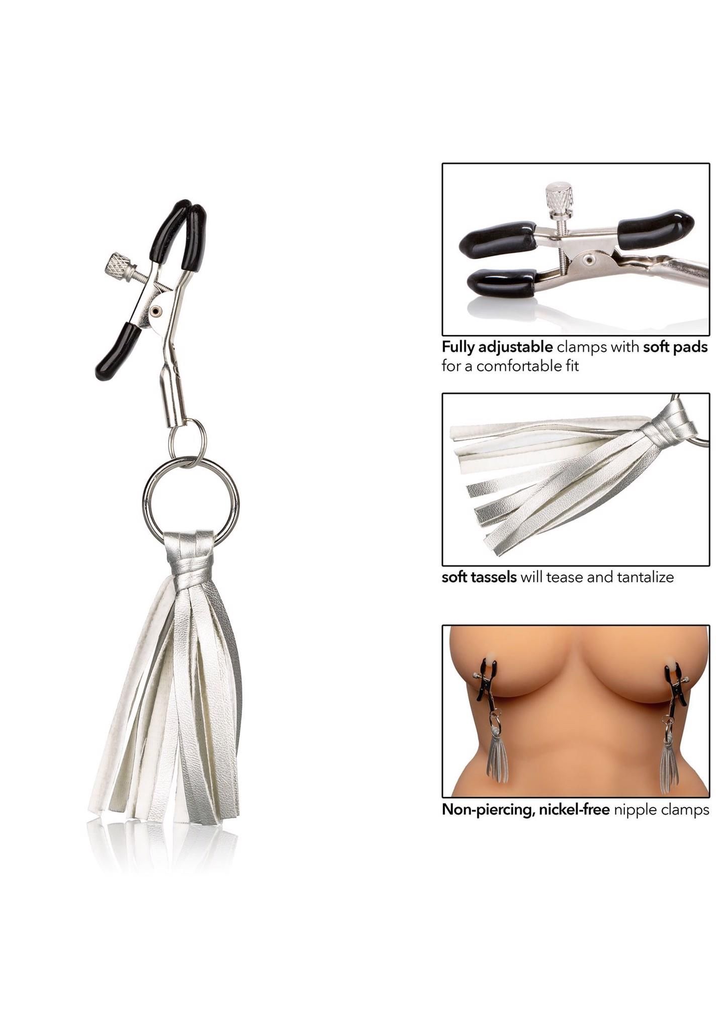 Зажимы для сосков Calexotics Playful Tassels (серебристый)