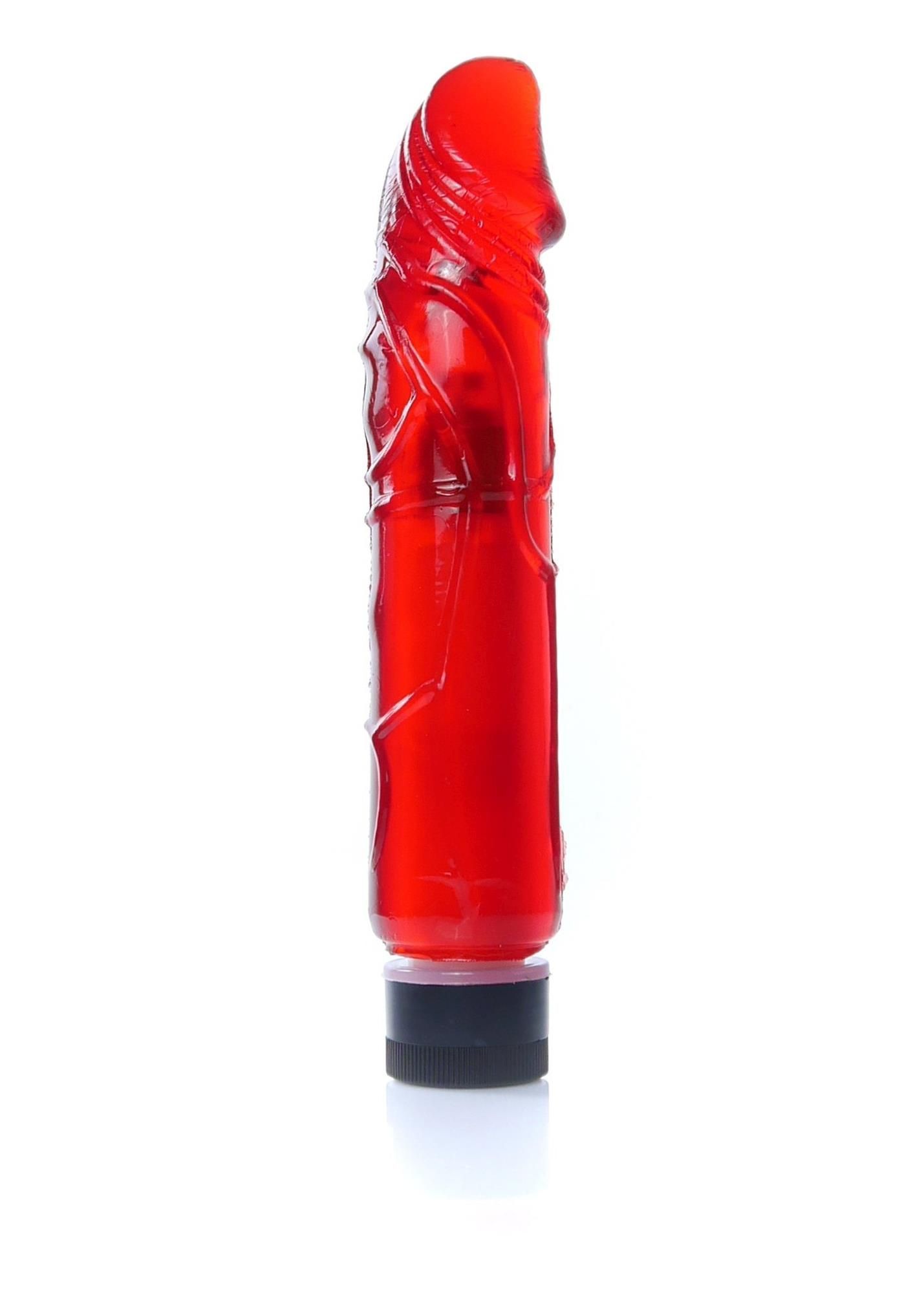 Реалистичный вибратор Boss Series Juicy Jelly, 22 см (красный)