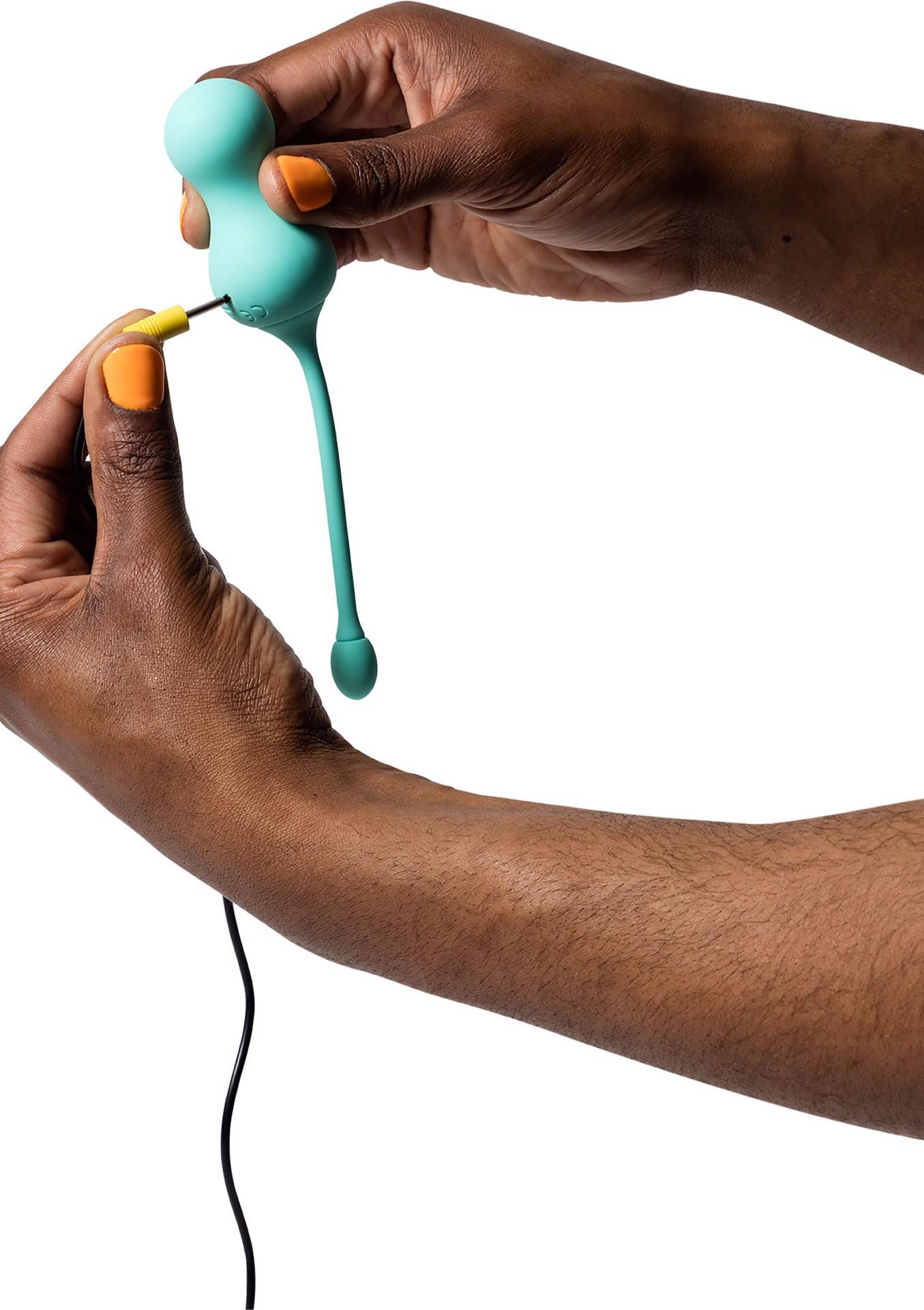 Вагинальные шарики с вибрацией Romp Cello, 18.2 см (бирюзовый)