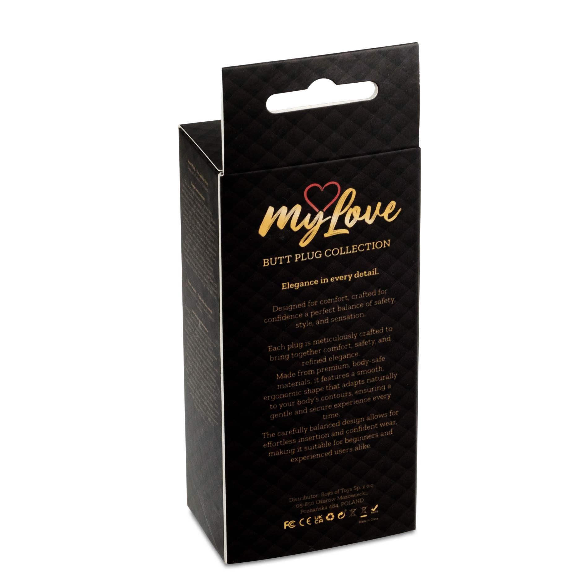 Korek analny MyLove Toys Jewelry Dark Silver Plug, 7 cm (fioletowy)
