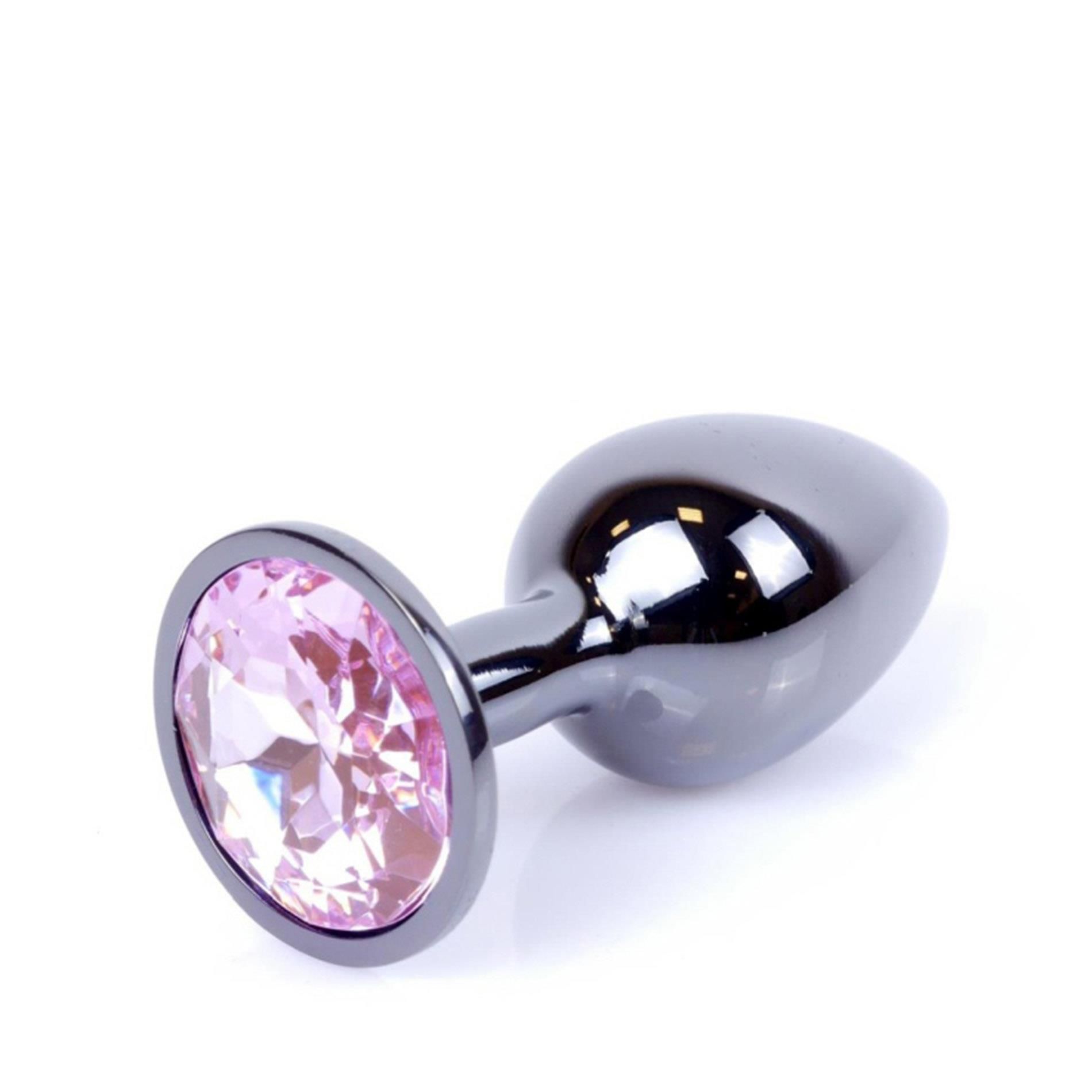Korek analny MyLove Toys Jewelry Dark Silver Plug, 7 cm (jasnoróżowy)