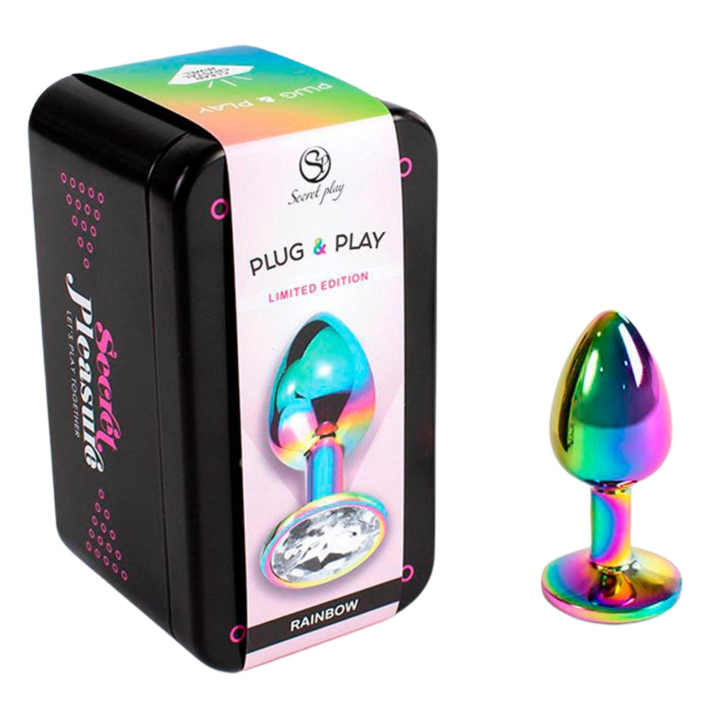 Korek analny z kryształkiem Secret Play S, 7 cm (przezroczysty)