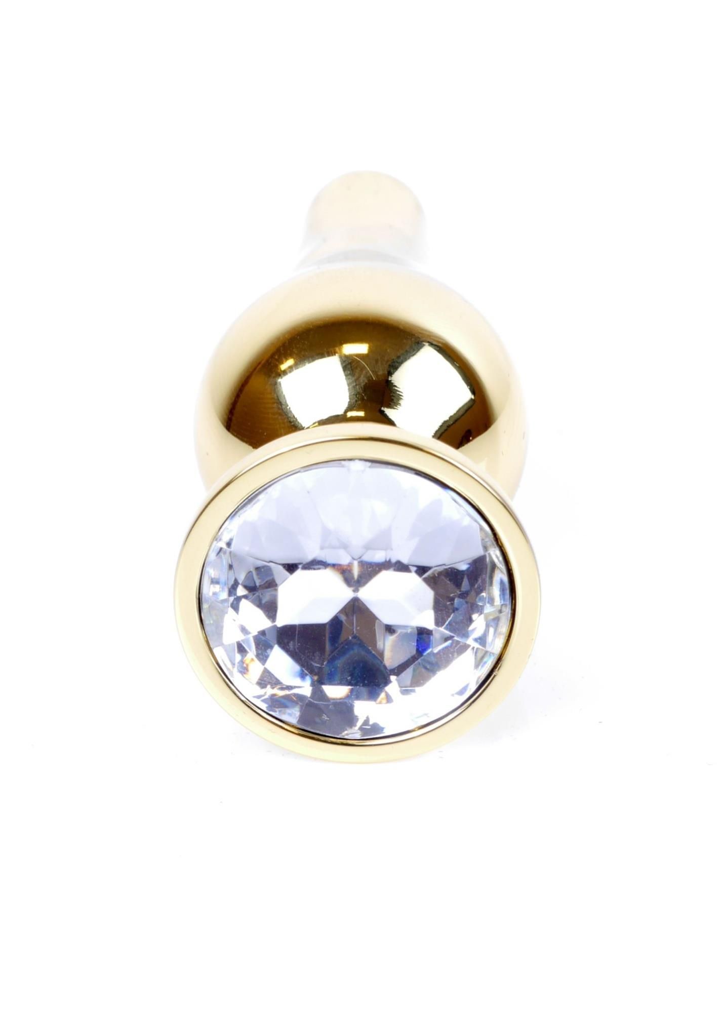 Korek analny B - seria HeavyFun Gold, 9.5 cm (przezroczysty)