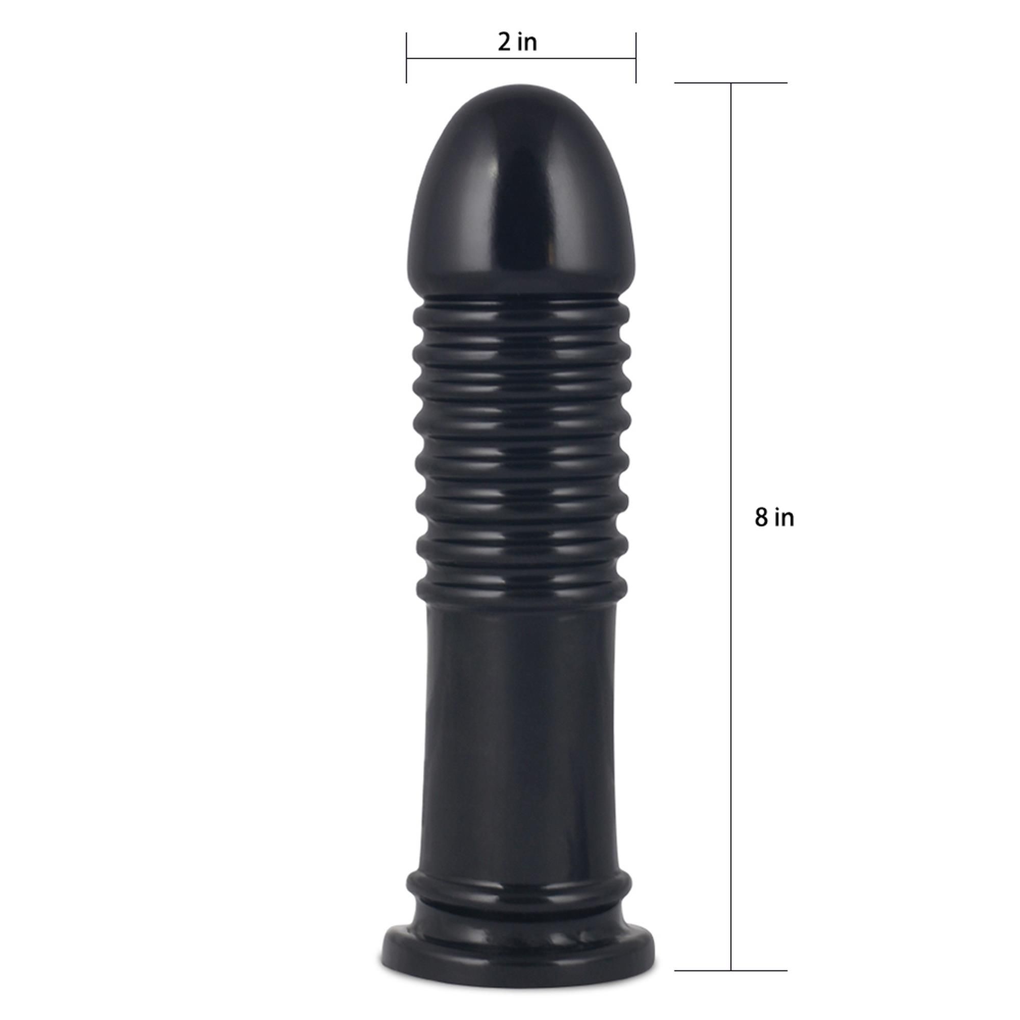 Duży korek analny LoveToy King-Sized, 21 cm (czarny)