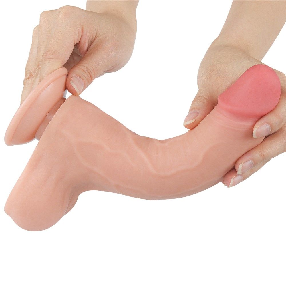 Фаллоимитатор Sliding-Skin Dual Layer Dong 8.5'', 22 см (телесный)