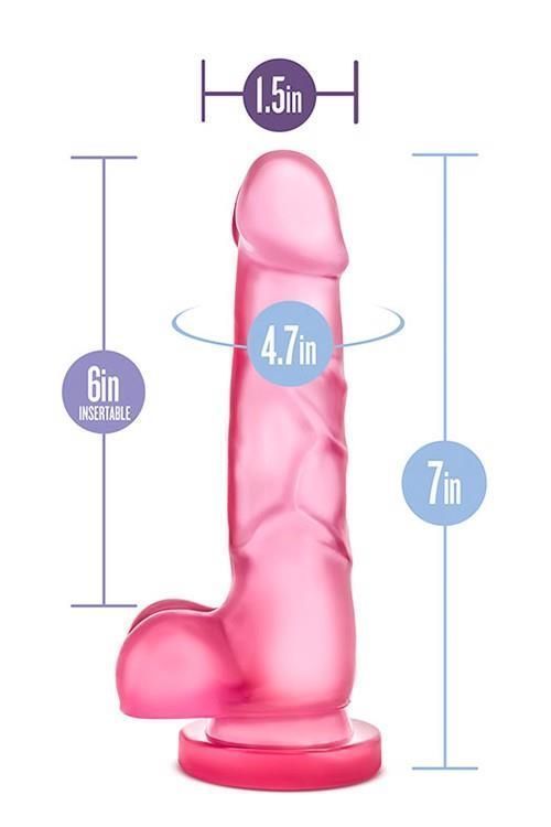 Фаллоимитатор Blush B Yours Sweet N Hard, 17.8 см (розовый)
