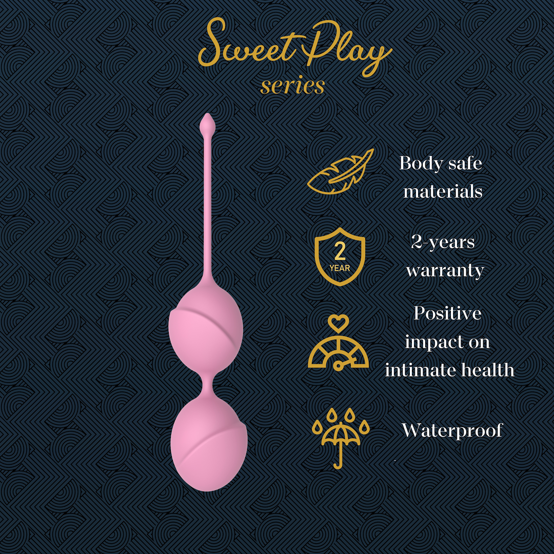 Вагинальные шарики Erospace Sweet Play A11, 19,6 см (розовый)