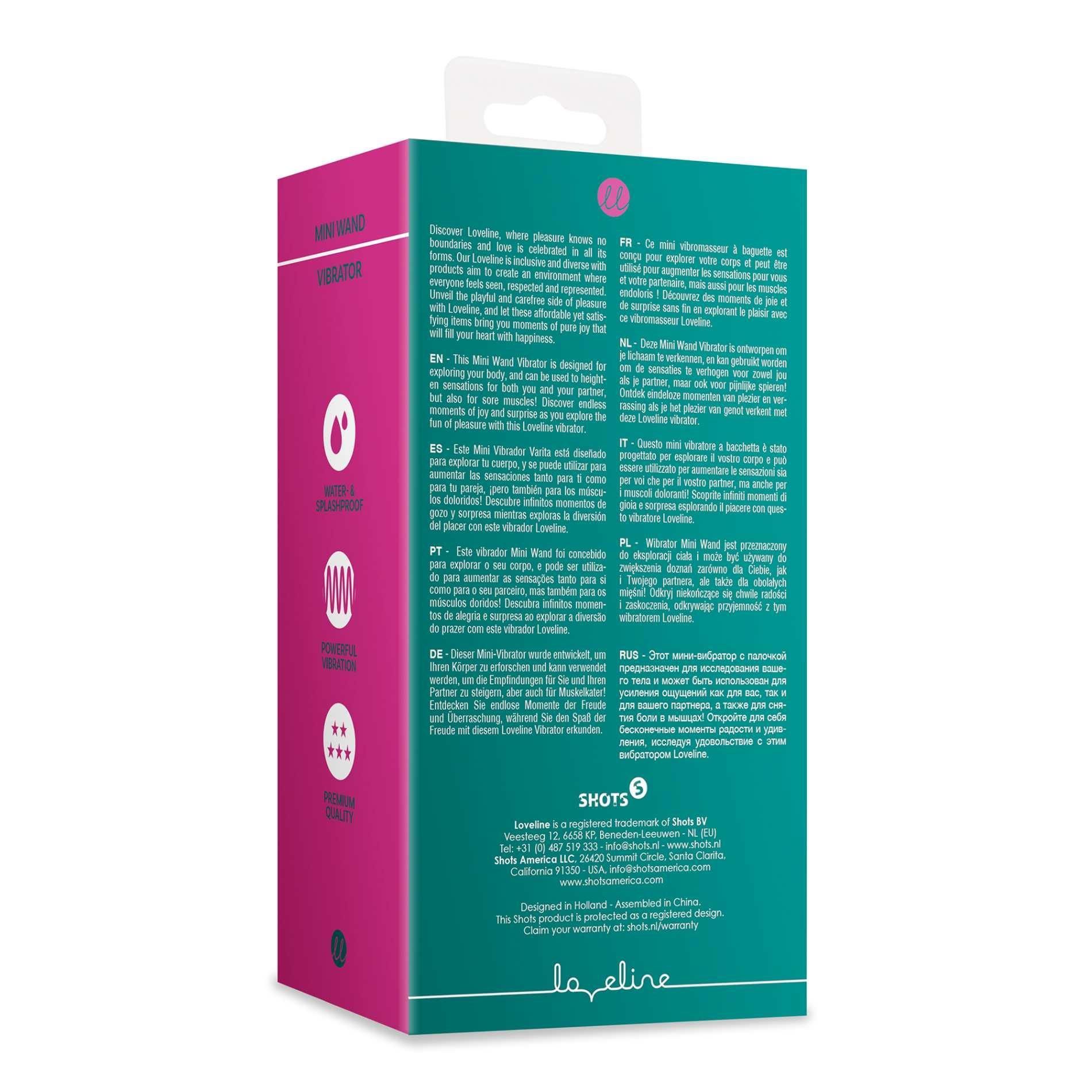 Вибратор Loveline Mini Wand Ancient Sea, 11 см (синий)