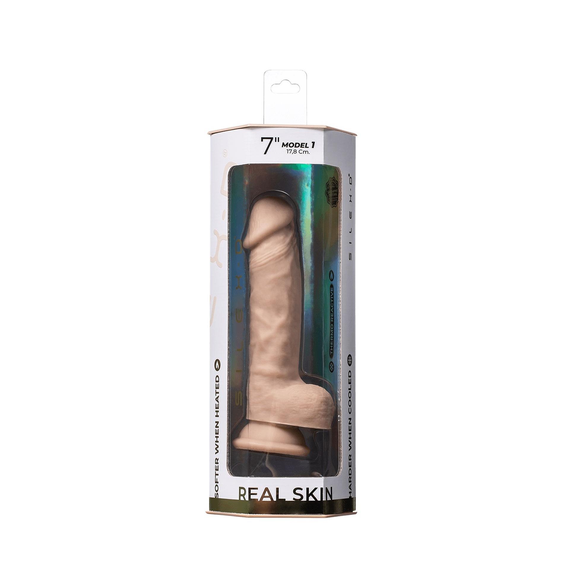 Фаллоимитатор Silexd Real Skin Model 1 Size 7", 17.8 см (телесный)
