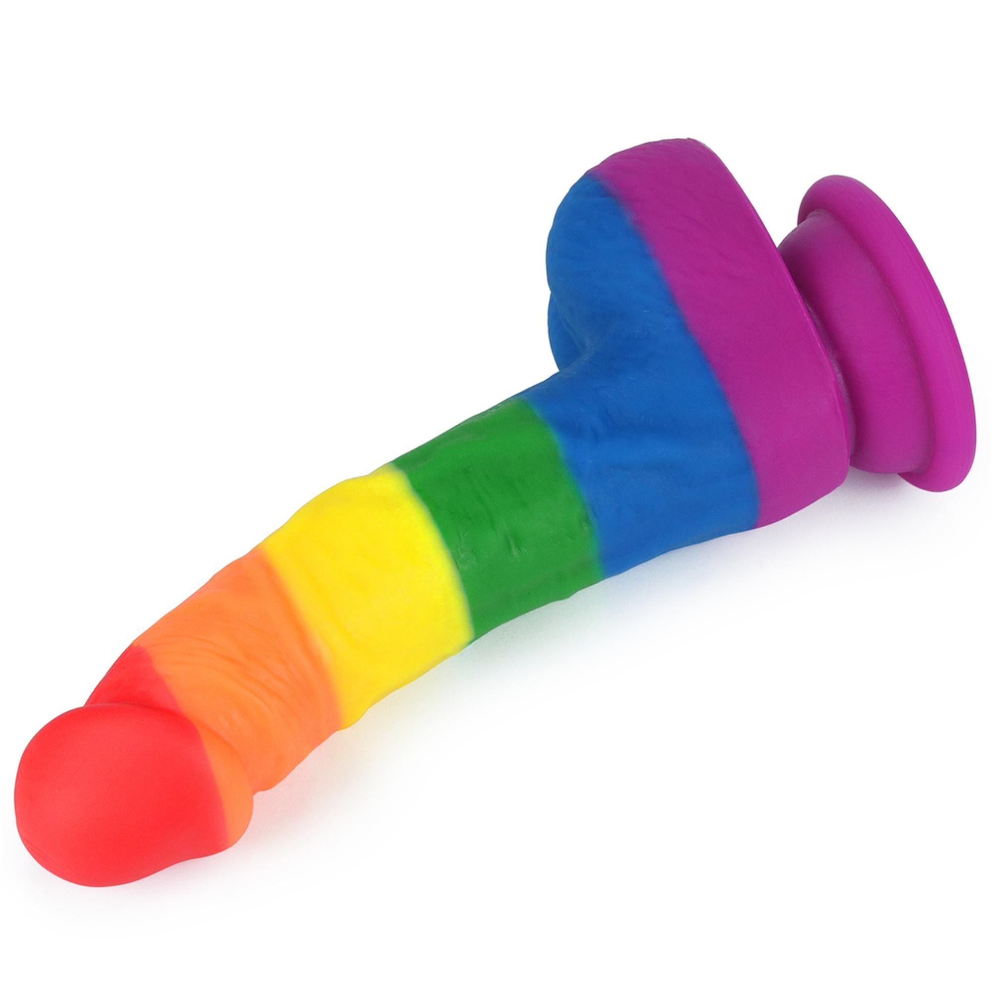 Фаллоимитатор LoveToy Prider Dildo 8", 20.5 см (радужный)