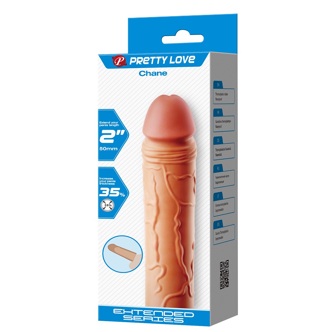 Насадка на пенис Pretty Love Chane 2", 18 см (телесный)