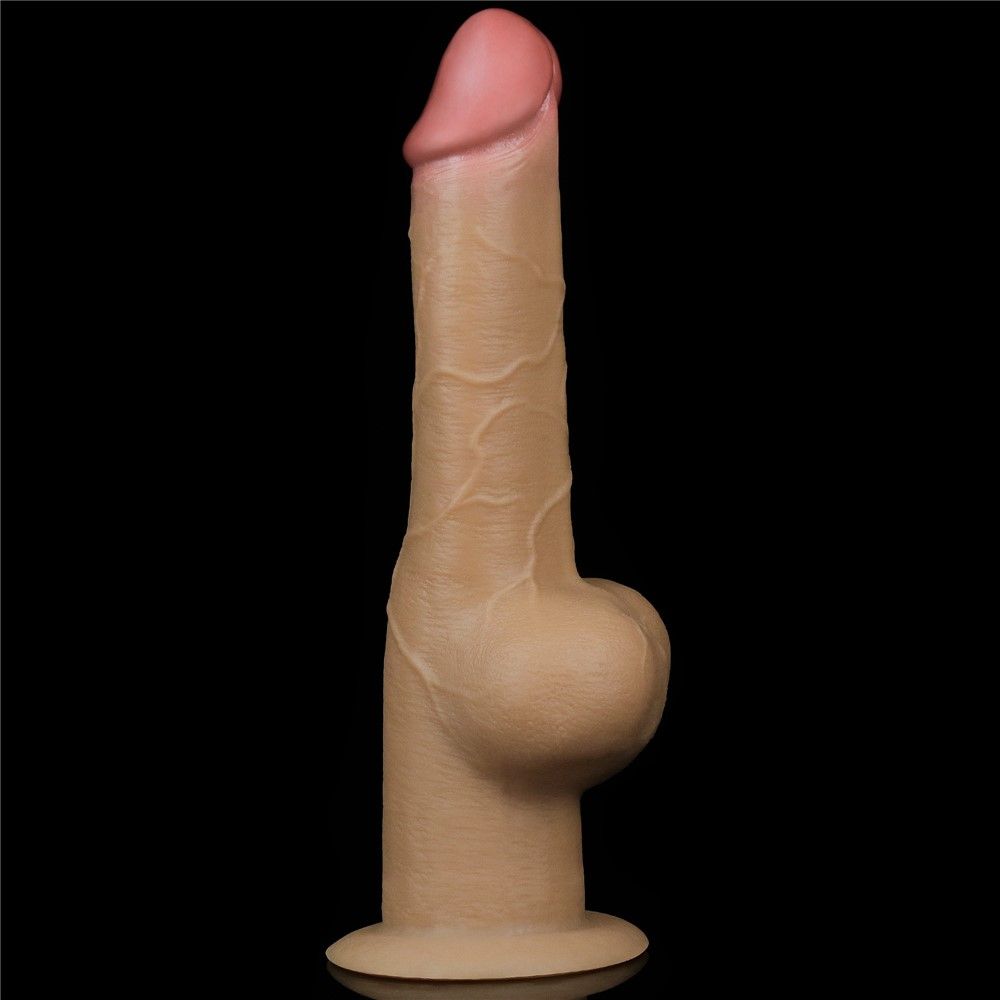 Lovetoy Dong 9.5'' Dual Layered Handle Cock - Dildo, W kolorze cielistym, 25 cm