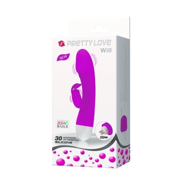 Вибратор-кролик Pretty Love Will, 18 см (фиолетовый)
