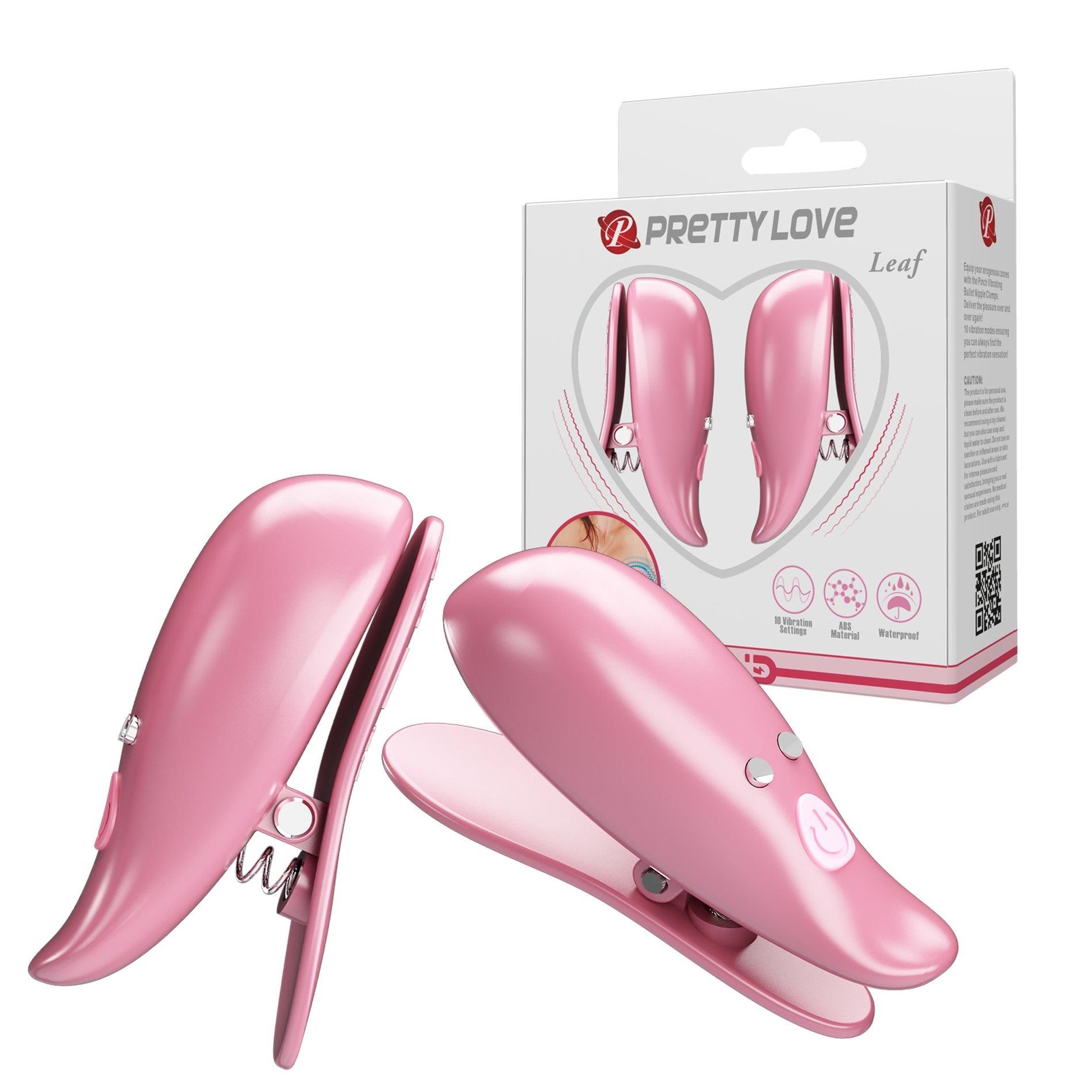 Зажимы для сосков Pretty Love Leaf, 5,1 см (розовый)