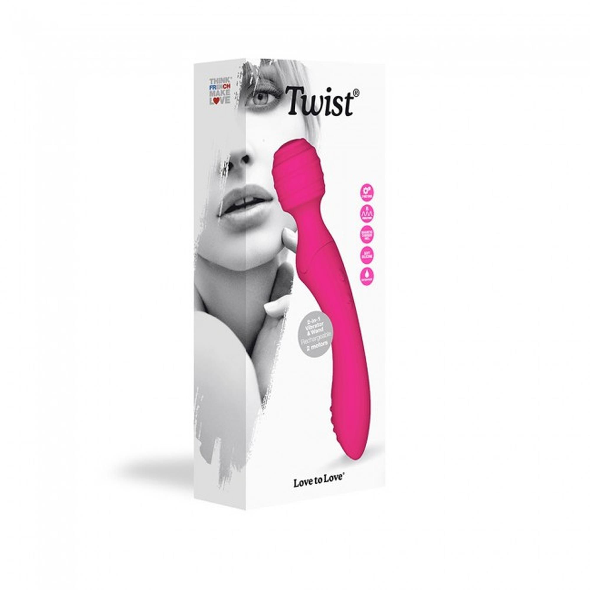 Вибромассажер Love To Love Twist Rose, 22 см (розовый)