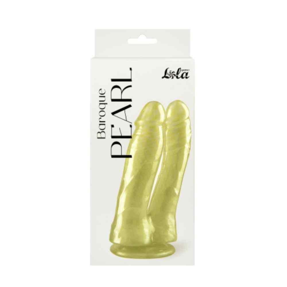 Двойной фаллоимитатор Lola Games Baroque Pearl, 17.5 см (зеленый)