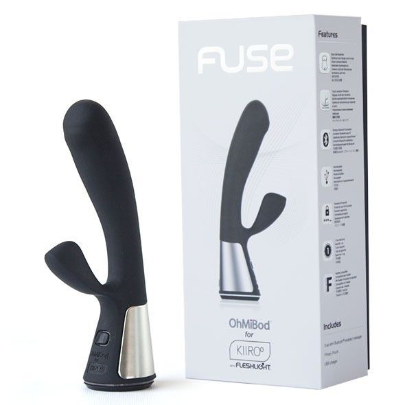 Вибратор-кролик Ohmibod Fuse for Kiiroo, 18 см (черный)