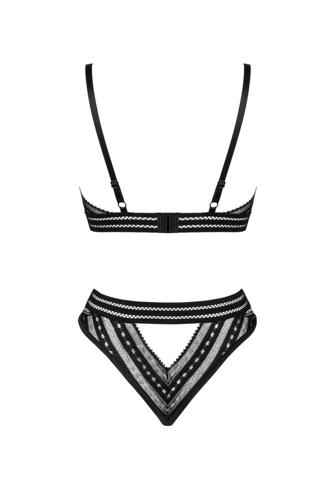 Комплект белья Obsessive Natilya, M/L (чёрный)