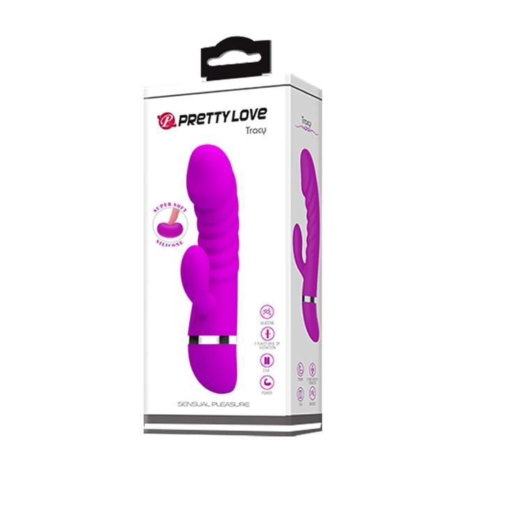 Вибратор-кролик Pretty Love Tracy, 18.8 см (фиолетовый)