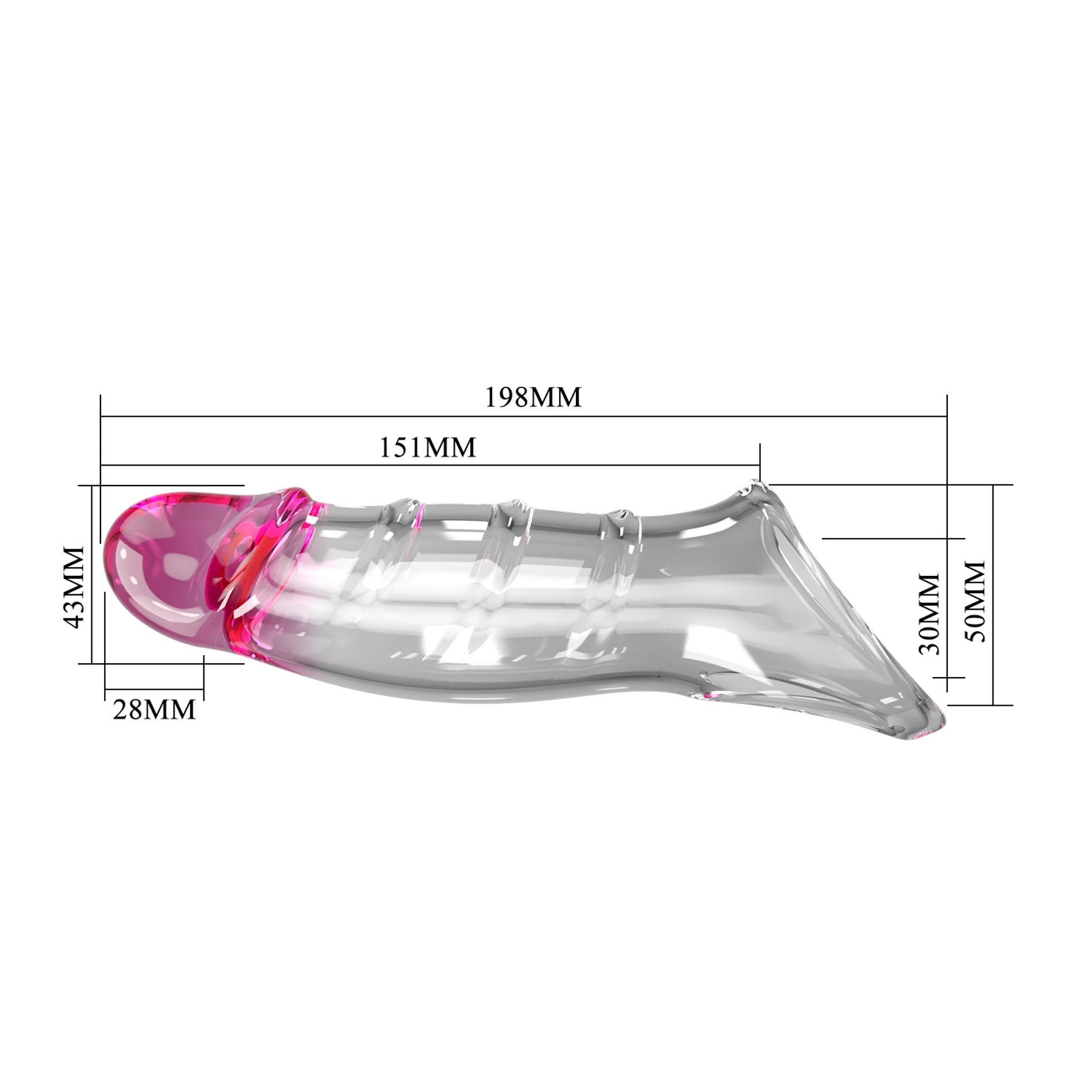 Насадка на пенис Pretty Love  Penis Sleeve Damell, 19.8 см (прозрачный)
