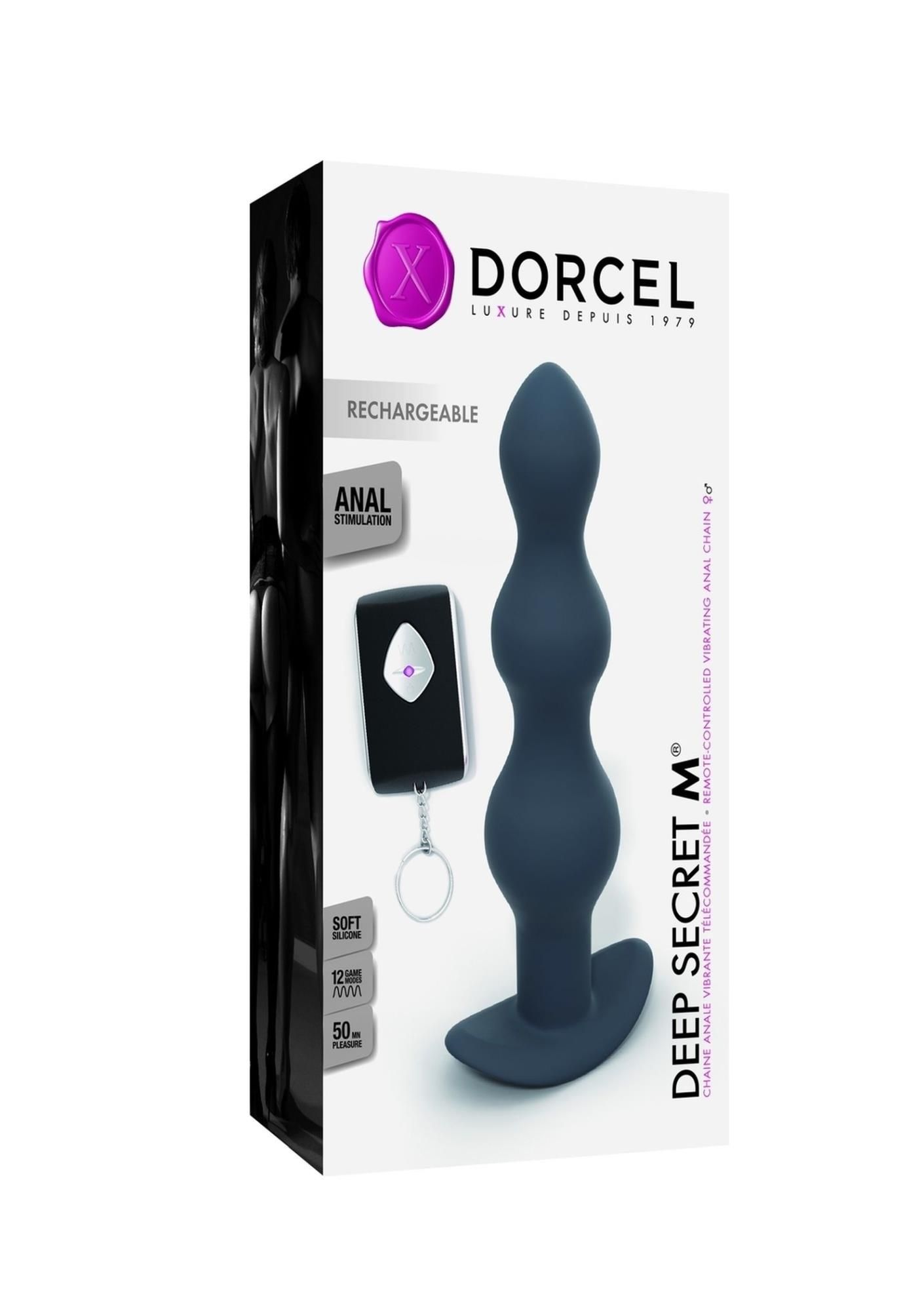 Анальна пробка Dorcel Deep Secret M, 17 см (синій)