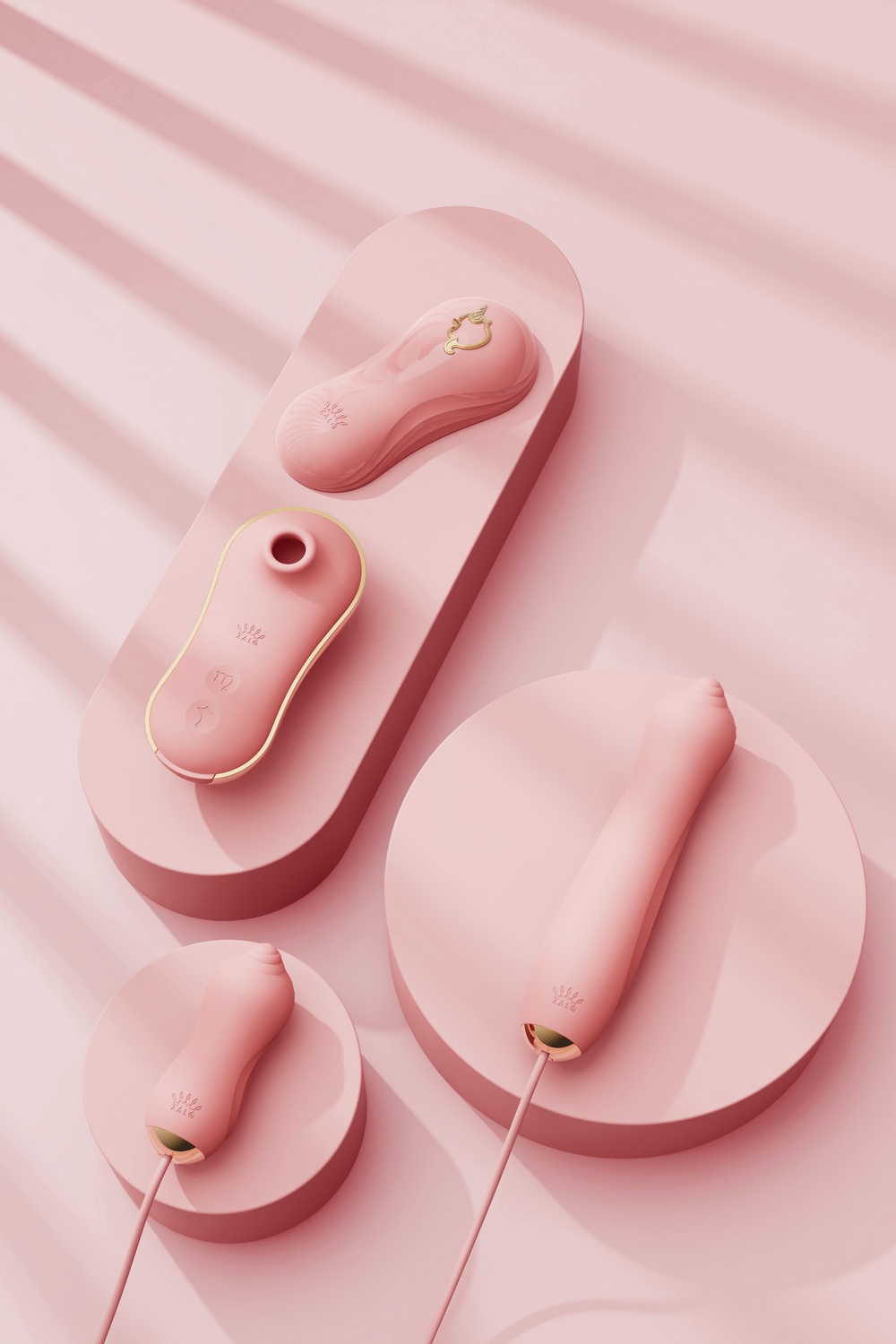 Набор секс-игрушек Zalo Rose Series Unicorn Set 3-in-1, 3 шт (розовый)