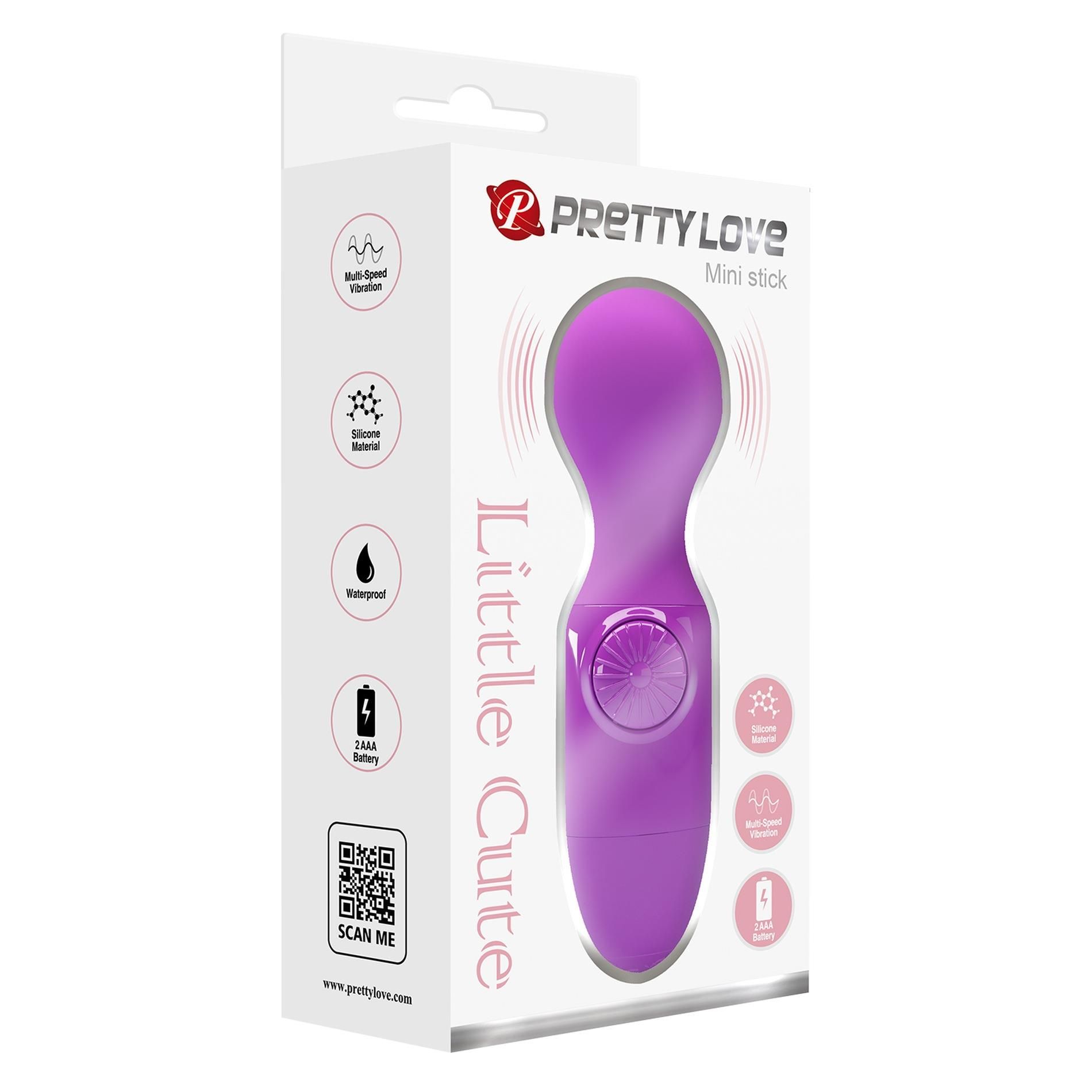 Вибромассажер Pretty Love Mini Stick Little Cute, 12 см (фиолетовый)