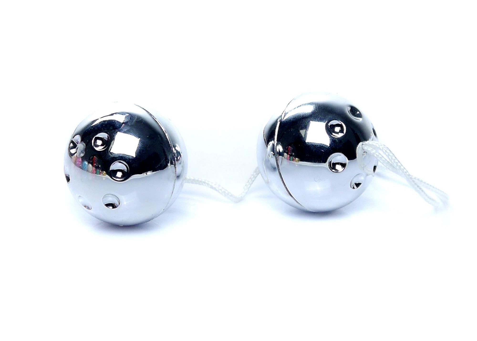 Вагинальные шарики Duo-Balls Silver, 21 см (серебристый)