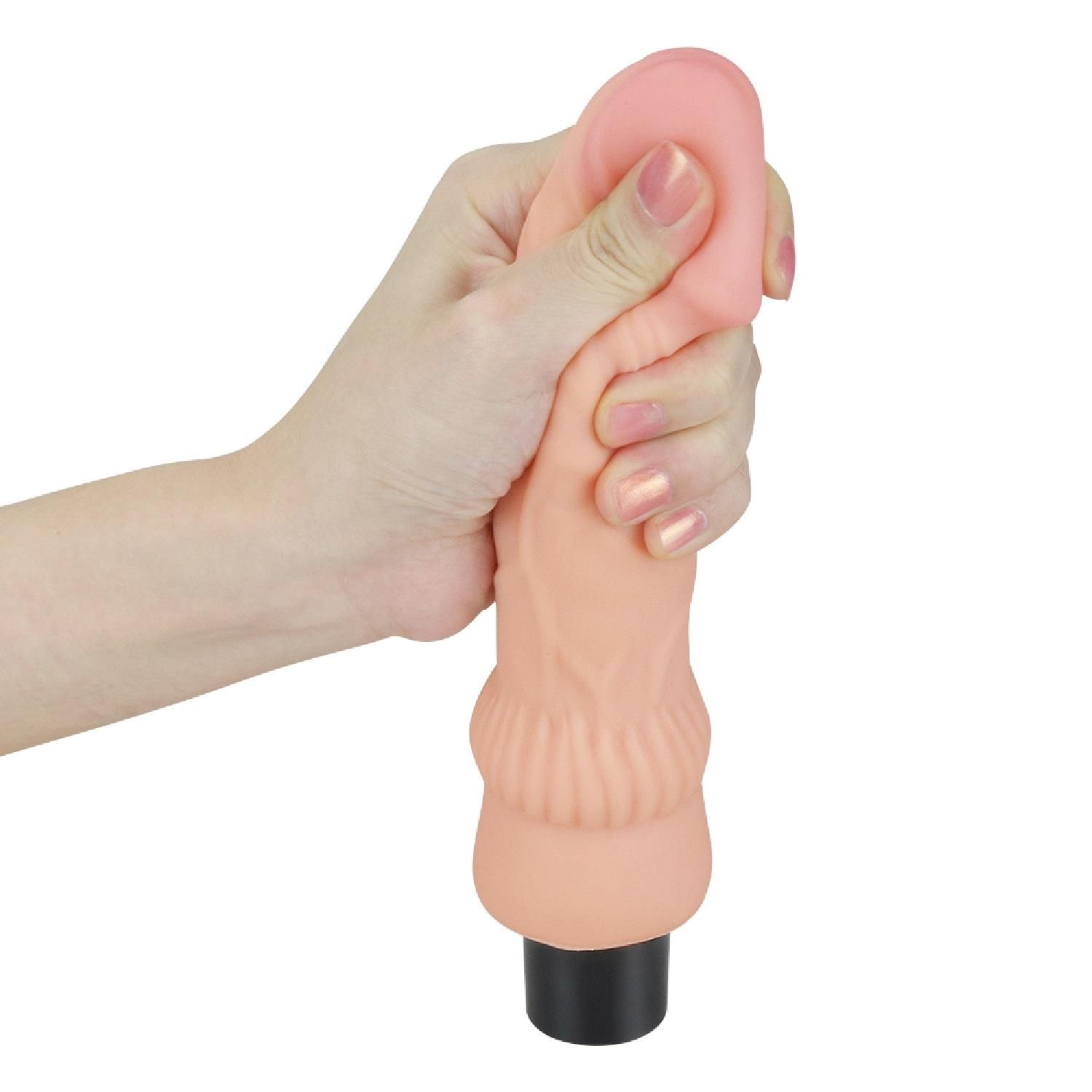 Реалистичный вибратор LoveToy Real Softee, 19,3 см (телесный)