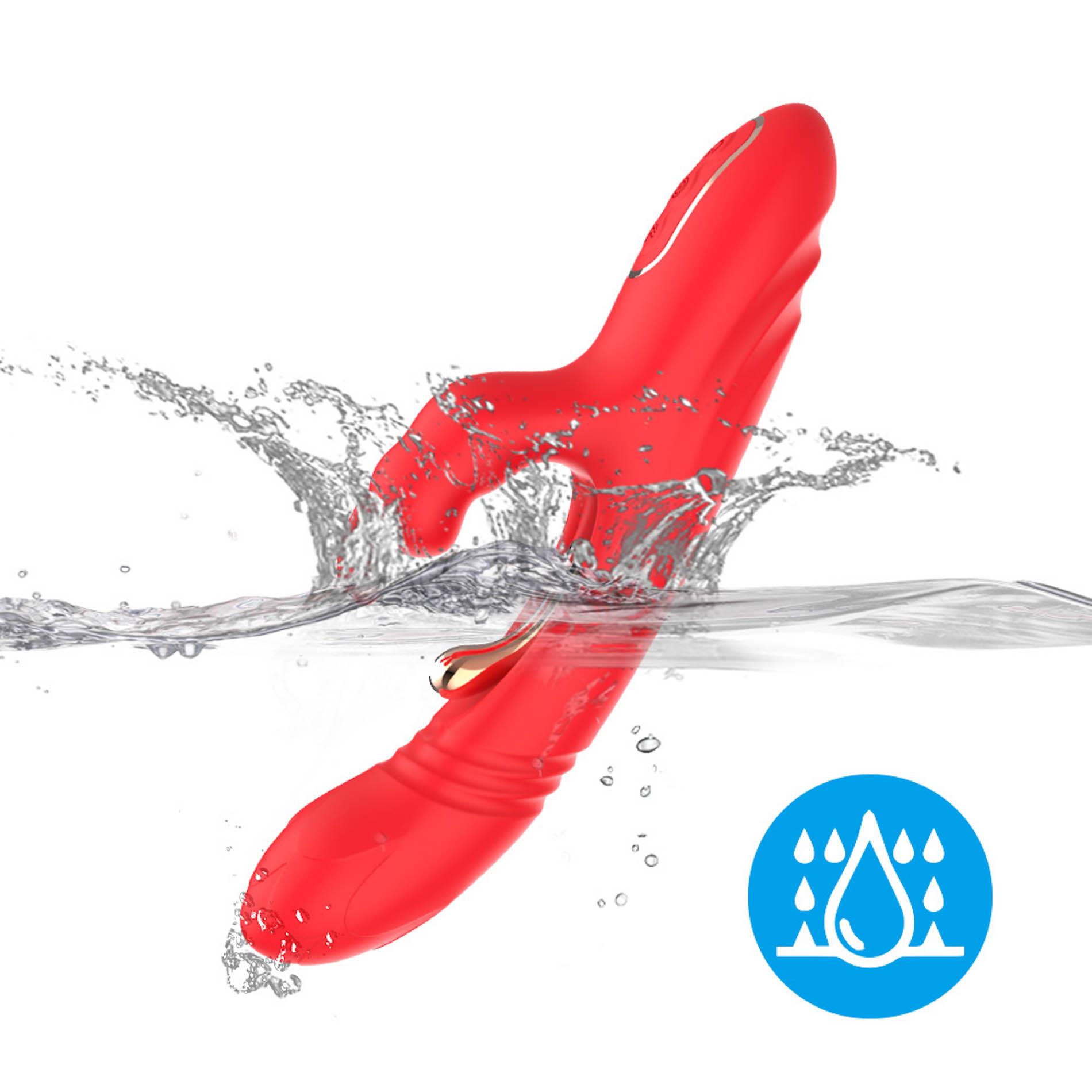 B - Series Joy Red Spider Mite - Wibrator-królik B -, Czerwony, 22.7 cm