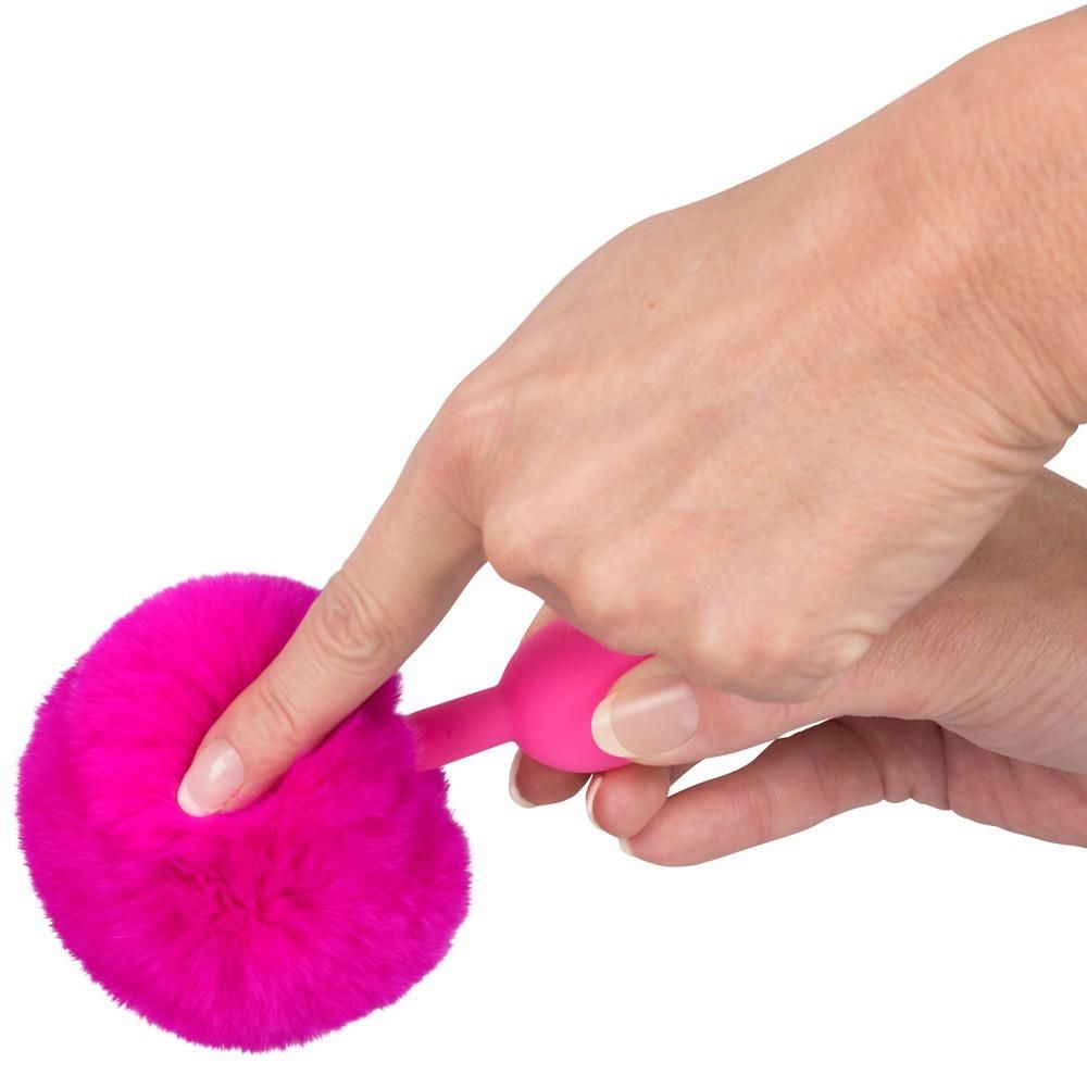 Анальна пробка з пухнастим хвостом Orion Colorful Joy Bunny Tail, 13,5 см (рожевий)