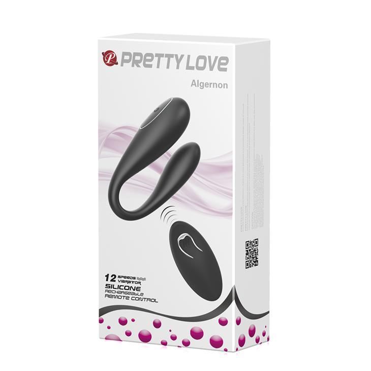 Вибратор для пар Pretty Love Algernon, 9.5 см (черный)