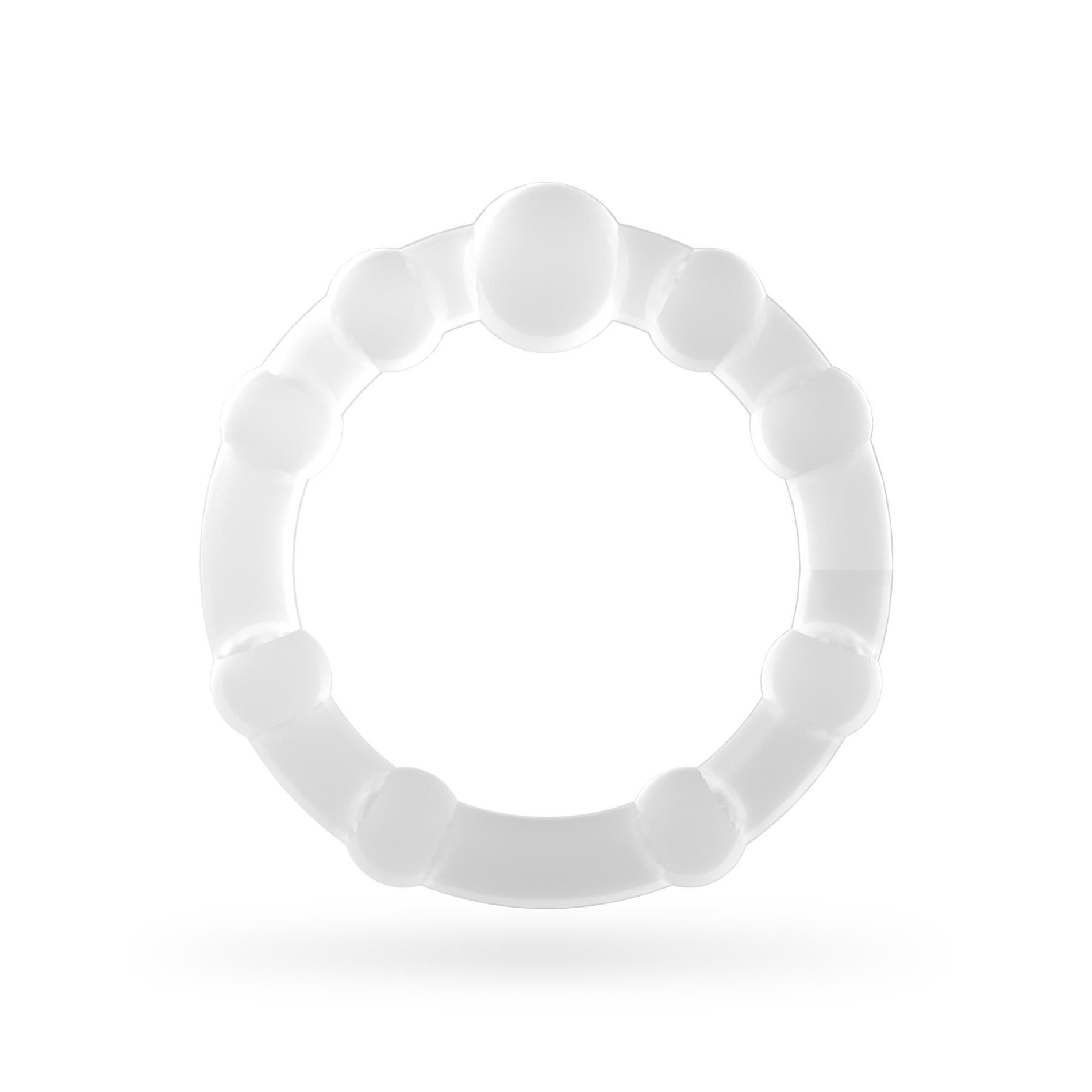 Набор эрекционных колец Crushious Triple Bead, 3 шт (прозрачный)