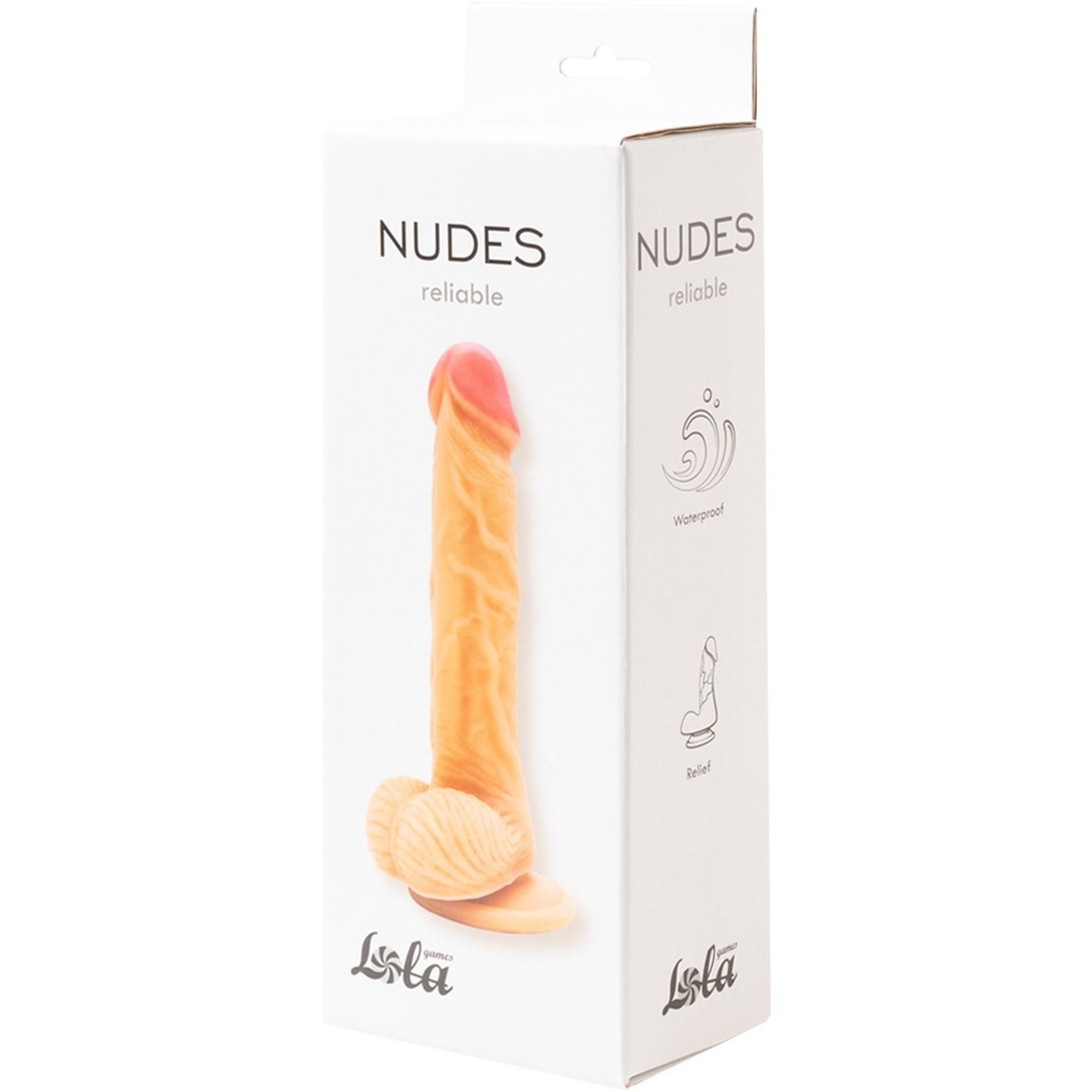 Фаллоимитатор Lola Games Nudes Reliable, 18.9 см (телесный)