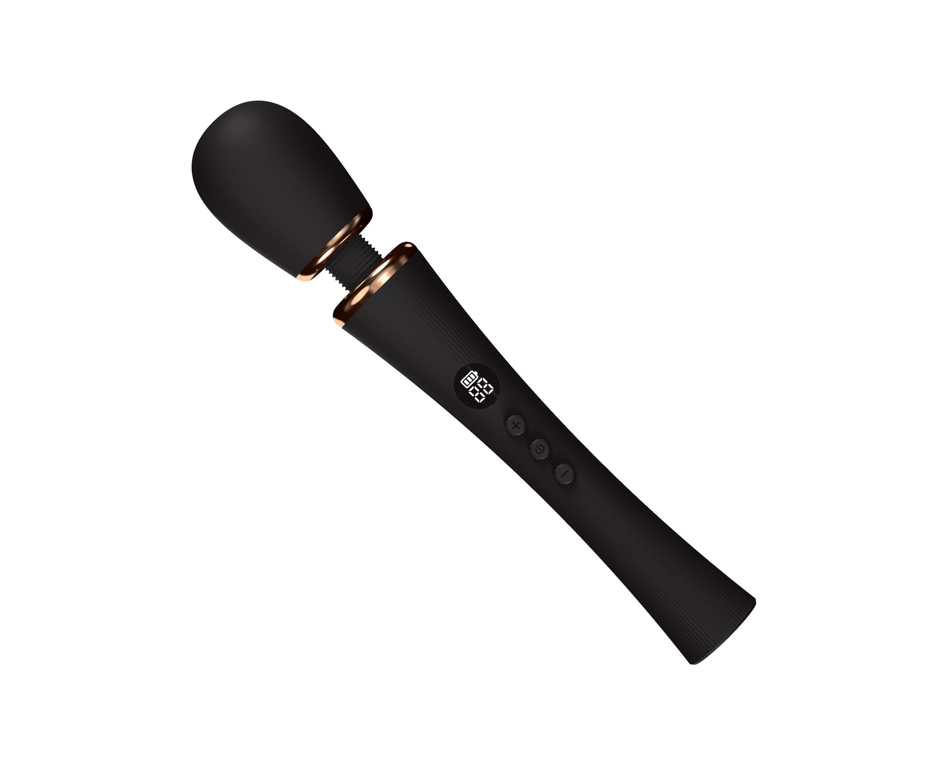 Fantasy Nereus Powerful Clitoral Massager - Wibrator łechtaczkowy, Czarny, 29.5 cm