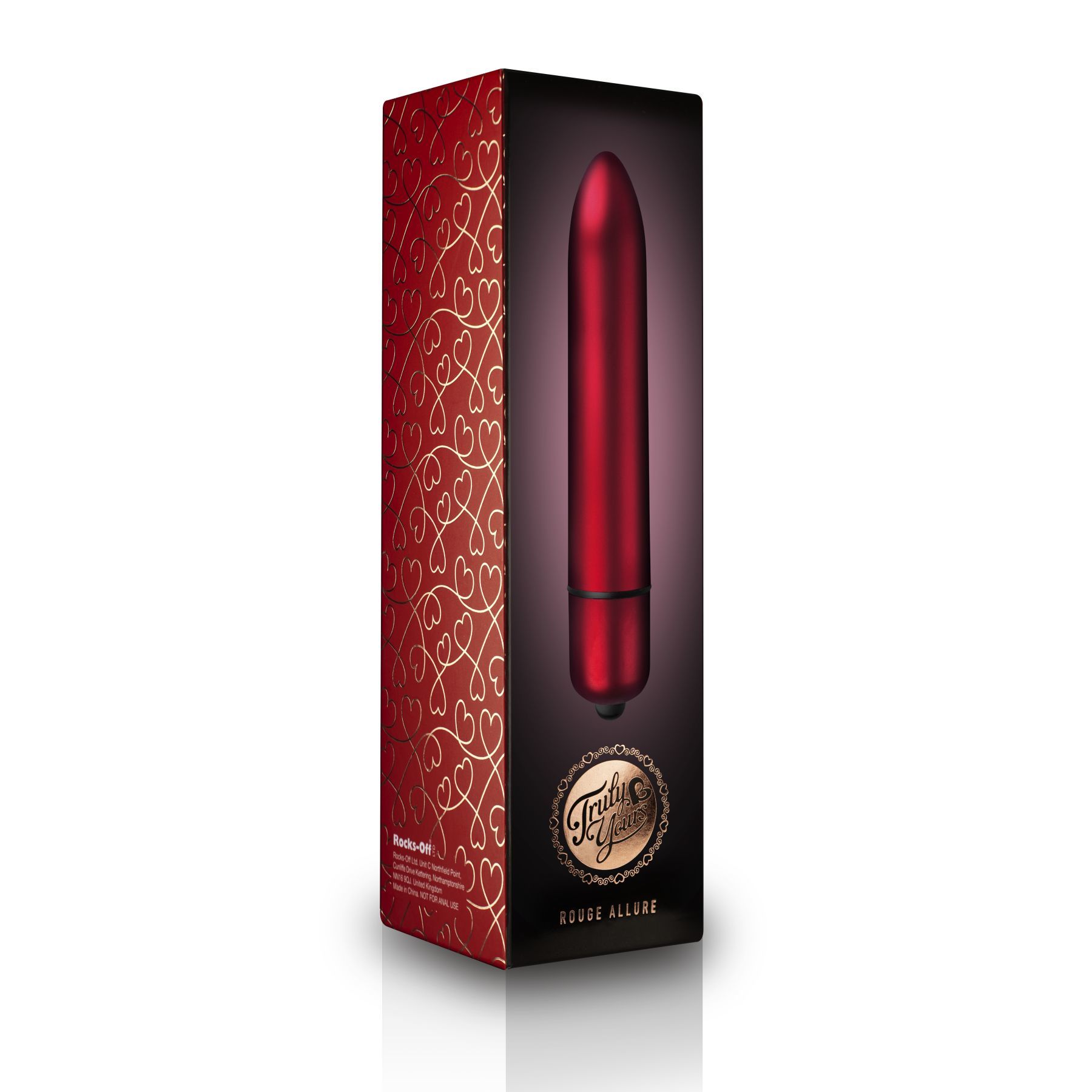 Вибратор для клитора Rocks-Off Truly Yours Scarlet Velvet, 9 см (красный)