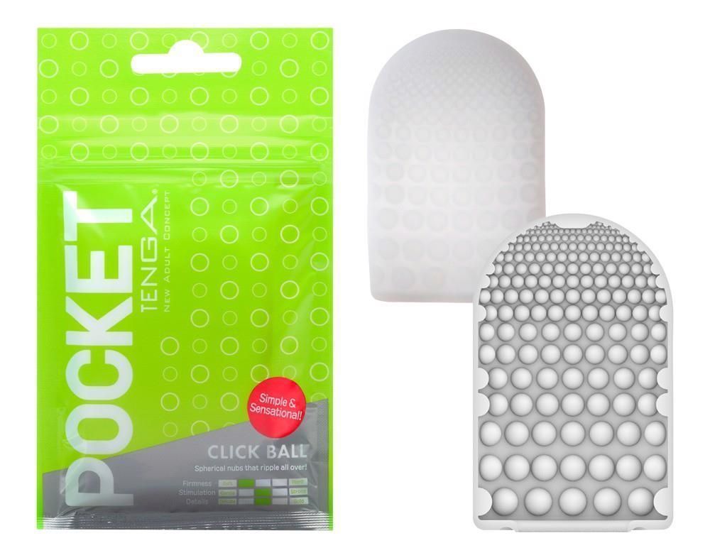 Мастурбатор Tenga Pocket Click Ball (белый)