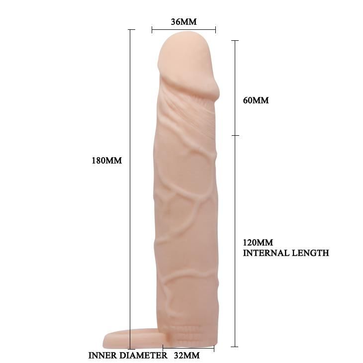 Насадка на пенис Pretty Love Penis Sleeve Flesh 7 ", 18 см (телесный)