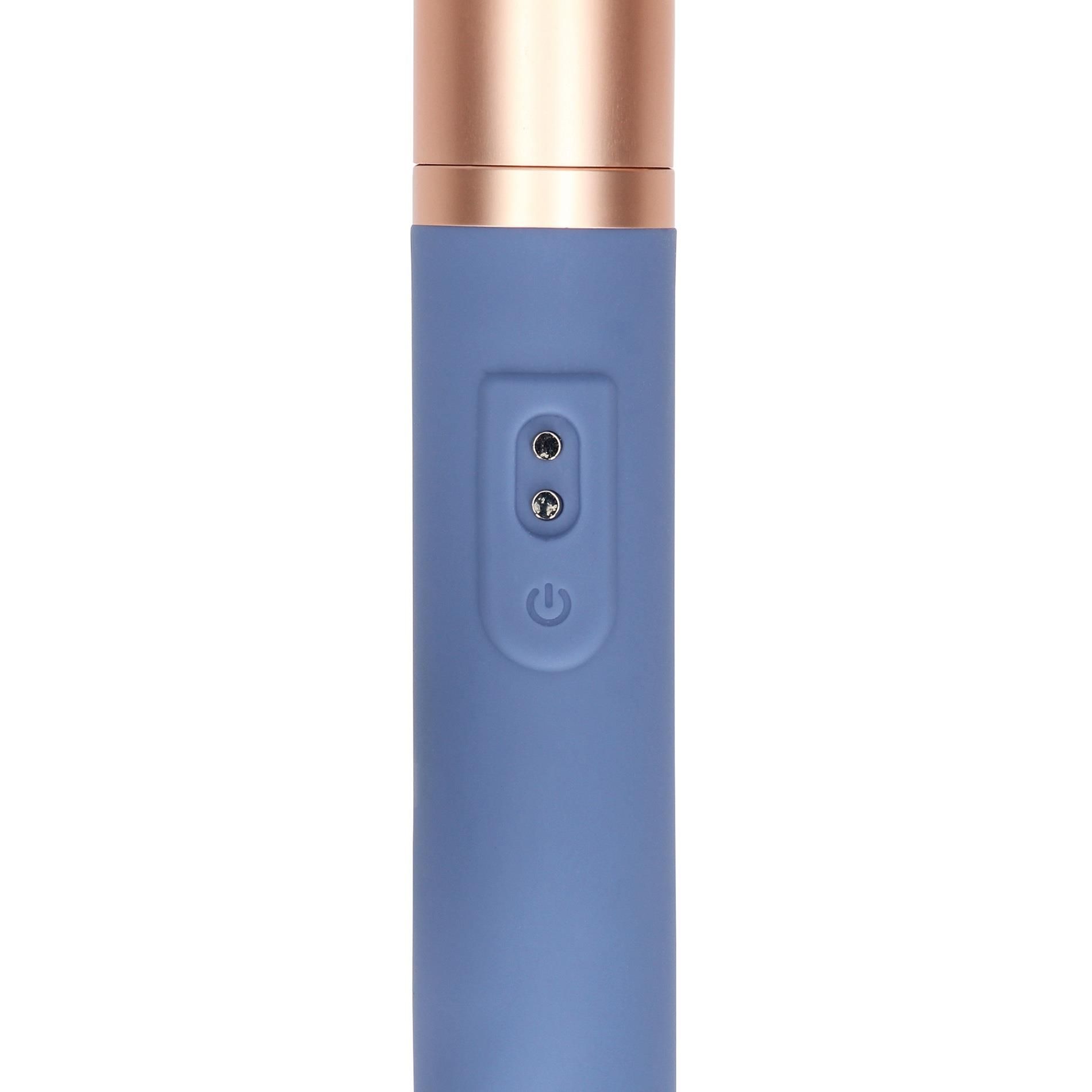 Вибратор Loveline Travel Compartment and Pump, 18.5 см (синий)