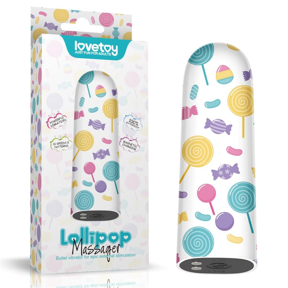Wibrator łechtaczkowy LoveToy Lollipop Massager, 8,5 cm (мульти)