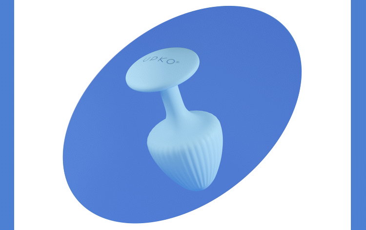 Набір анальних пробок Upko The Mushroom, 3 шт (блакитний)