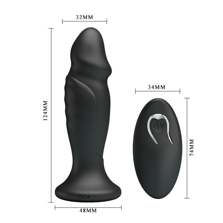 Анальна пробка Mr.Play Vibrating Anal Plug, 12.4 см (чорний)